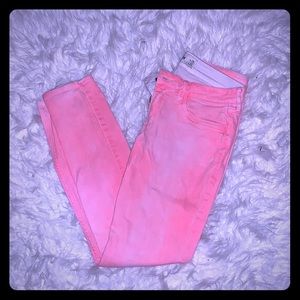 Pink skinny jeans